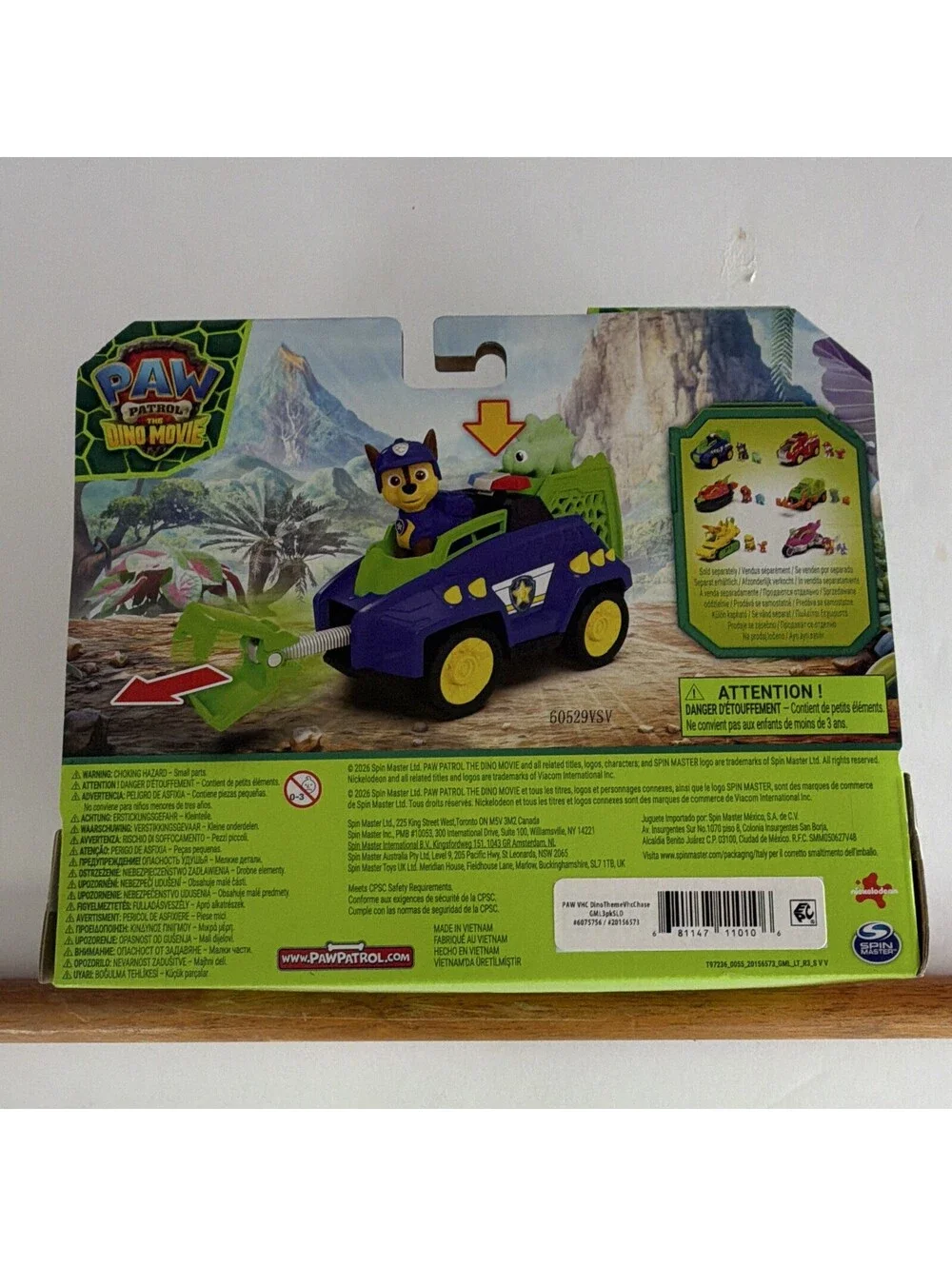 Spin Master PAW Patrol The Dino Movie Chase Dino Rescue Cruiser Car Figure Set